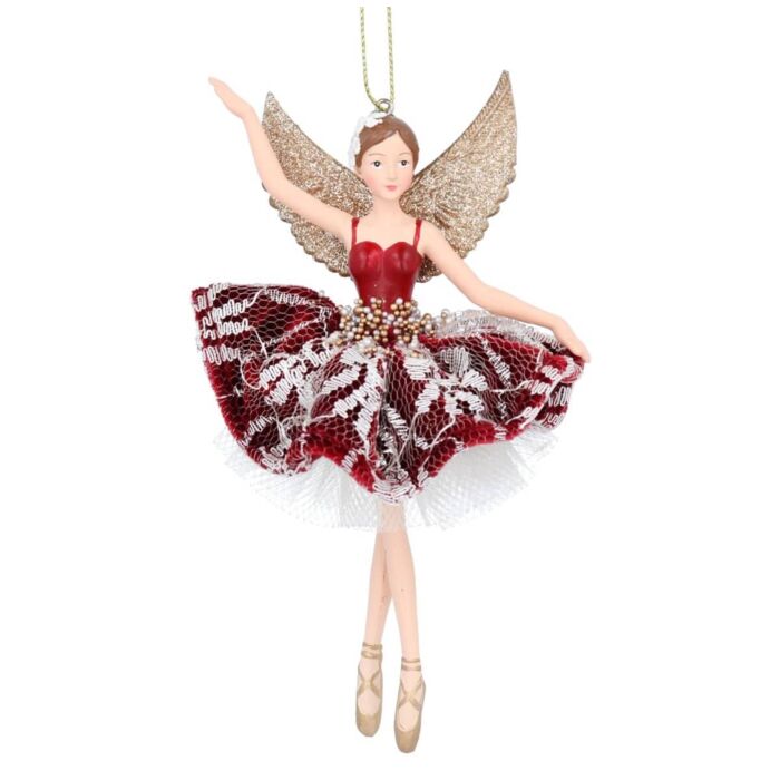 Gisela Graham Ballerina in Burgundy Dress